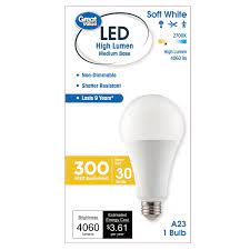 great value 200 watt led a23 bulb soft white 1 each