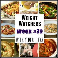 weight watchers weekly meal plan 39