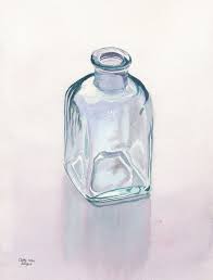 Glass Bottle Art Watercolor Painting