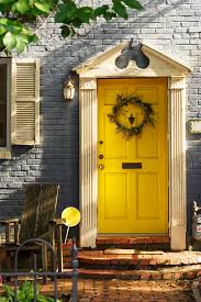 21 Brick House Yellow Front Door Ideas