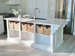 kitchen island with open shelving ana