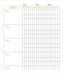 Weekly Chore Schedule Template Free Chart For Adults