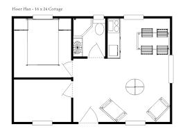 16x24 Cottage Floor Plan Free House