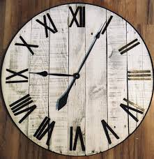 30 Large White Farmhouse Pallet Clock