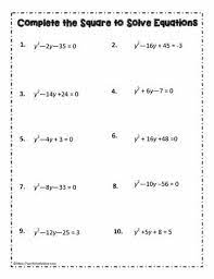Complete The Square 3 Worksheets