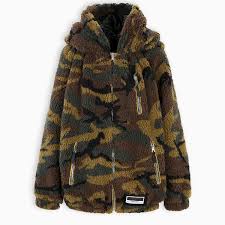 Camouflage Teddy Coat