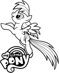 high quality rainbow dash coloring page