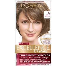 Loreal Paris Excellence Creme Permanent Hair Color 6 Light Brown 100 Gray Coverage Hair Dye Pack Of 1