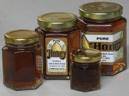 2 oz gl hex honey jars bulk case of