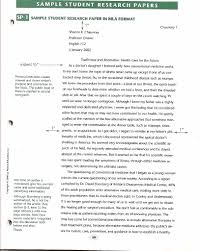 college research paper format