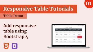 responsive table using bootstrap 4