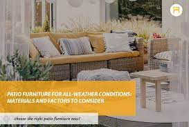 Patio Furniture For All Weather
