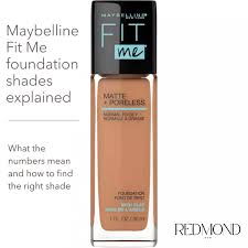 maybelline fit me foundation shades