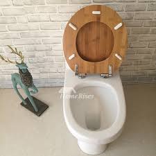 Bathroom Natural Bamboo Toilet Seat