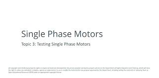 ppt single phase motors powerpoint