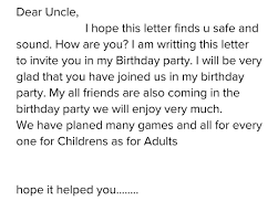 write a letter to your maternal uncles