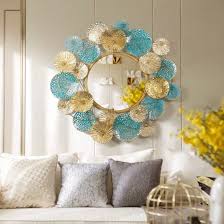 Colorful Round Shape Wall Hanging Mirror