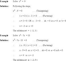 Solving Quadratic Equations