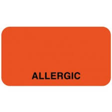 Medical Alert Stickers Labels For Stats Allergies