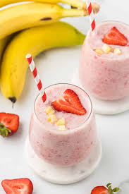 strawberry banana smoothies without