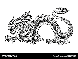 black and white chinese dragon royalty