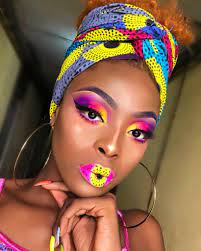 ankara print inspired make up by chika