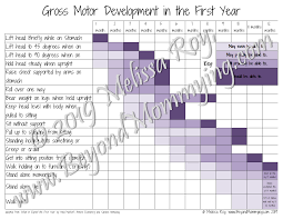 infant gross motor development chart