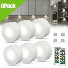 6x Wireless Led Puck Lights Closet Under Cabinet Lighting With Remote Control For Sale Online