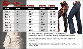 Size Chart Inknburn Running And Workout Gear