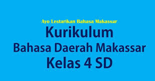 Mencintai bahasa daerah yang ada di indonesia. Kurikulum Bahasa Daerah Makassar Kelas 4 Empat Sekolah Dasar Www Gurusunardi Com
