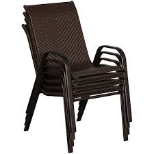Wicker Stackable Brown Chair Wick Brn