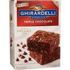 ghirardelli triple chocolate premium brownie mix 6 count