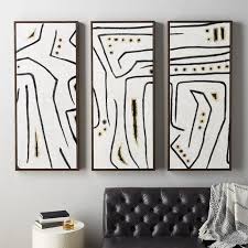 log winding patterns abstract paintings set