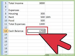 How To Create A Budget Spreadsheet 15 Steps With Pictures