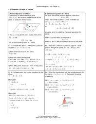 8 5 Cartesian Equation Of A Plane A