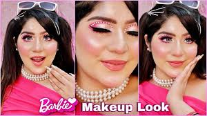barbie makeup tutorial pink makeup
