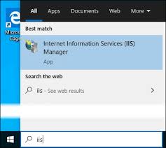 setup a in iis on windows 10