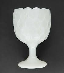 Vase Milk Glass Large Depression Glass