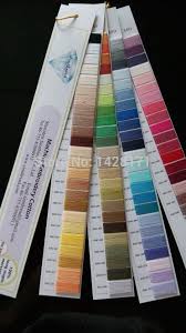 Simthread Color Chart Card With Polyester Rayon Cotton
