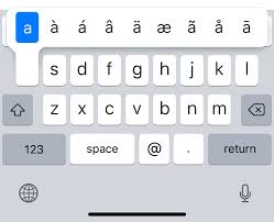 how to type accents on the iphone keyboard