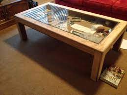 Glass Top Shadow Box Coffee Table