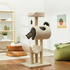 frisco 53 in real carpet cat tree with