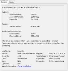 windows rdp event logs