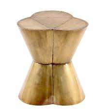 Gold Rivets Flower Accent Stool