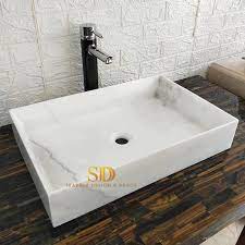 white marble basin sinks for bathroom
