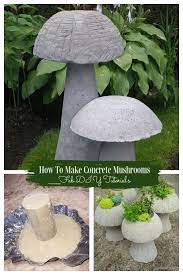 Make Concrete Mushrooms Diy Tutorials