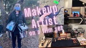 a makeup artist on a film set