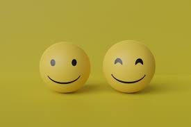 smile emoji with yellow background 3d