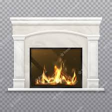 chimney or fireplace with burning wood