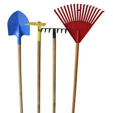 garden tool set shovel steel rake